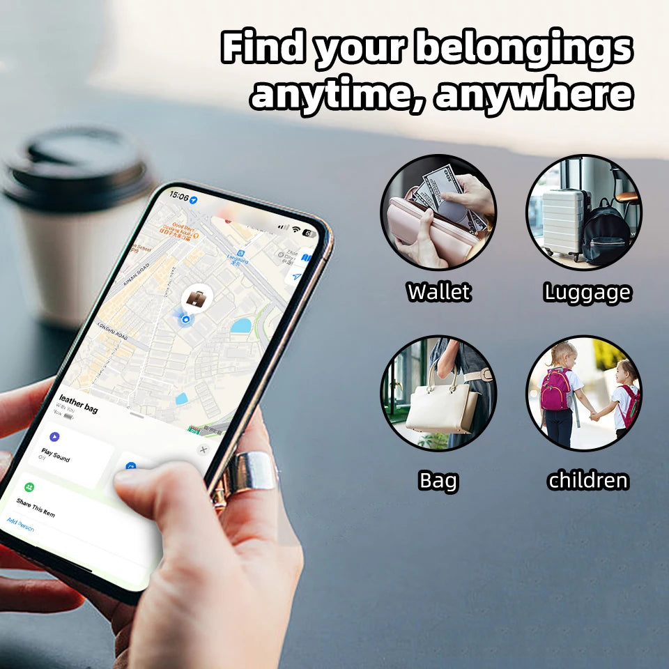 MFI Smart Wallet Tracker GPS Card Key Finder Tag IOS Only 'Find My' Locator with Anti-Lost 4G Technology